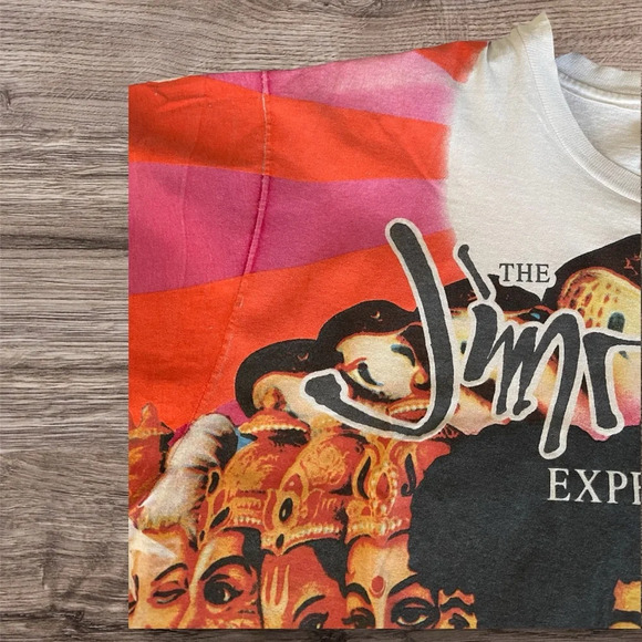 Collectible vtg 90s Jimi Hendrix Axis Bold As Love All Over Print-Hanes tag-XL - Picture 4 of 8